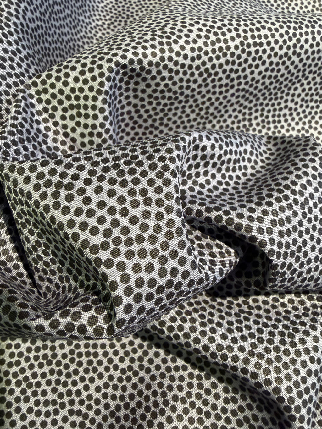 Bomuldslærred Dot Grey