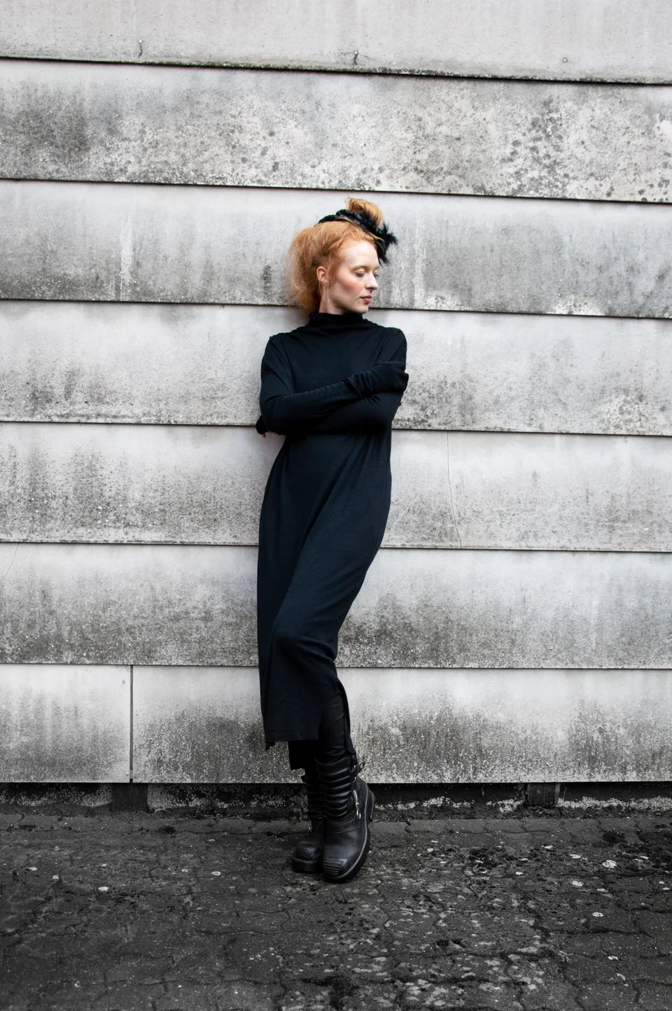 Long Turtle Wool Dress