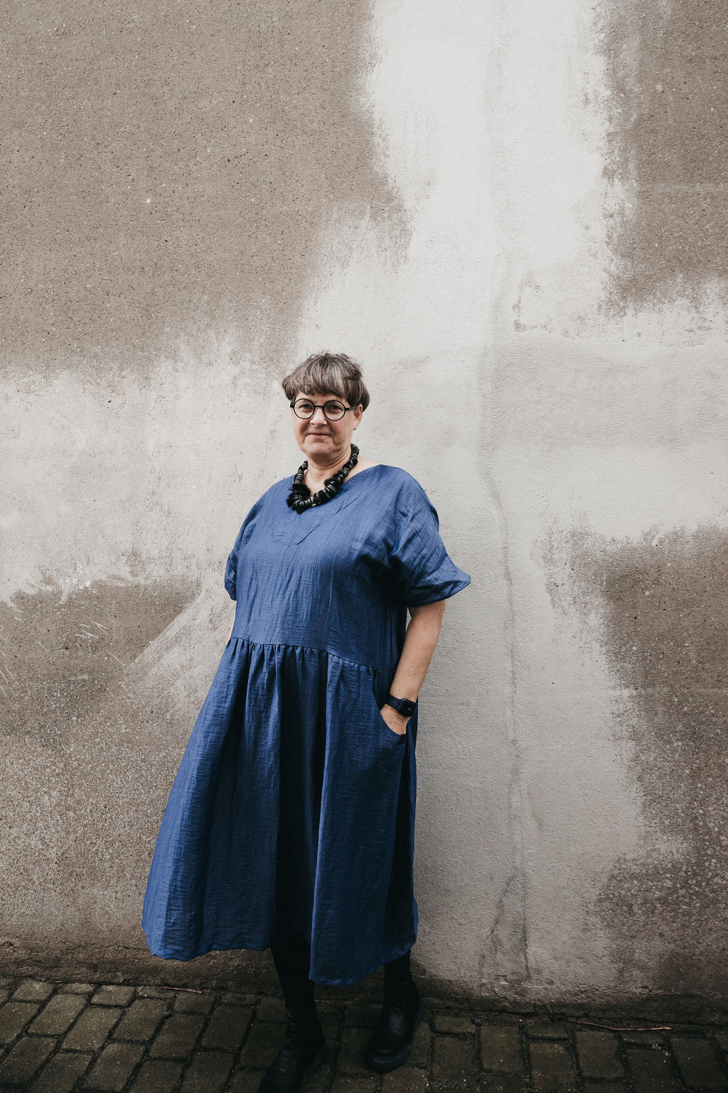 Rachel Dress Dusty Blue