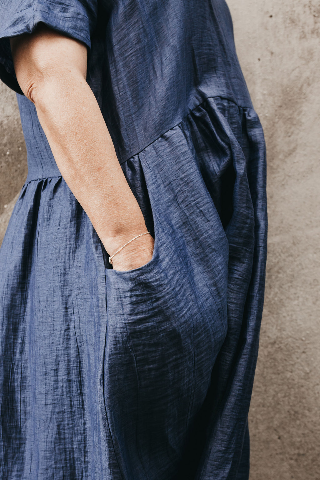 Rachel Dress Dusty Blue