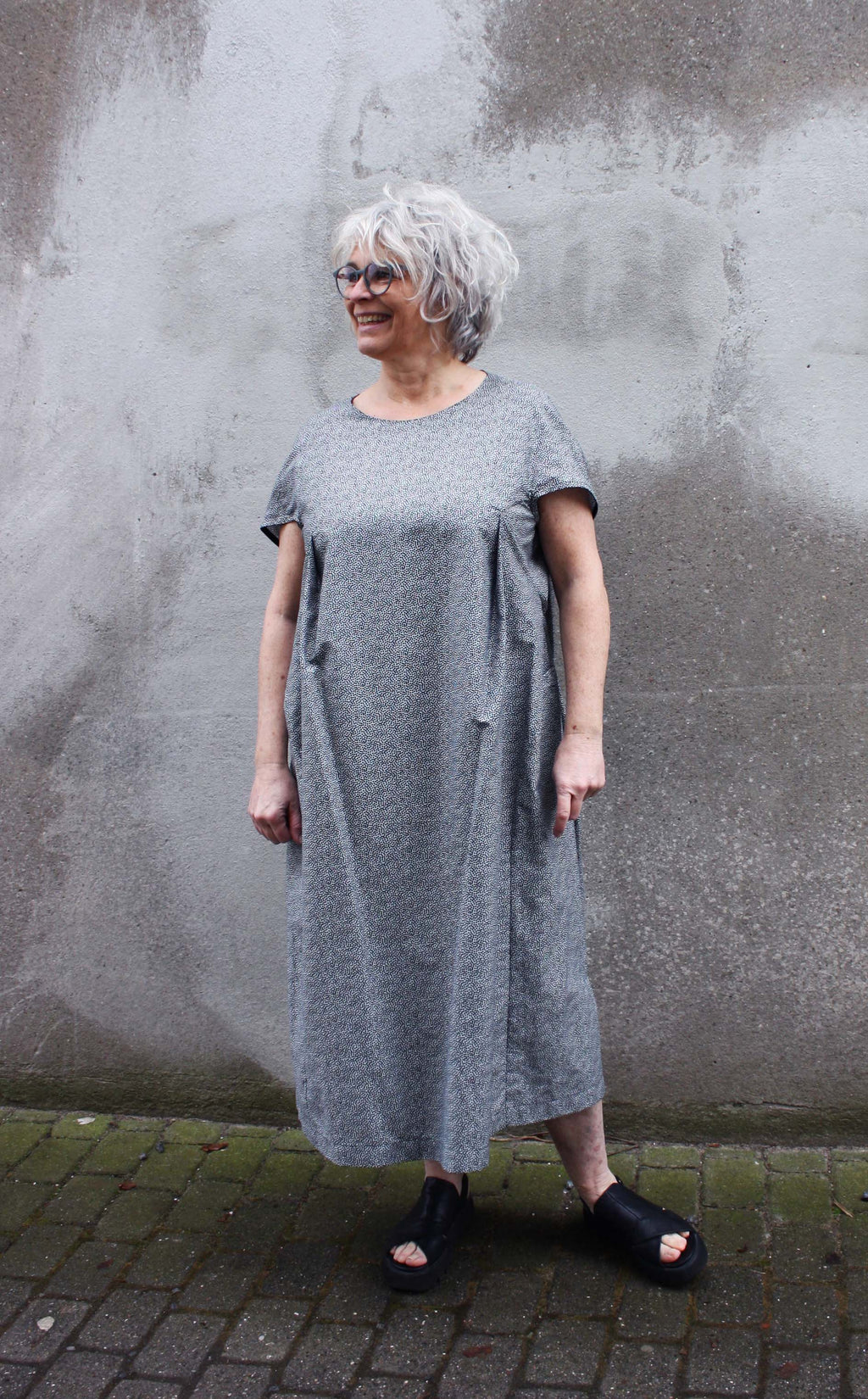 Petra Dress Grey Dot