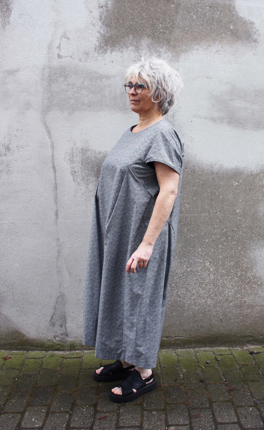 Petra Dress Grey Dot