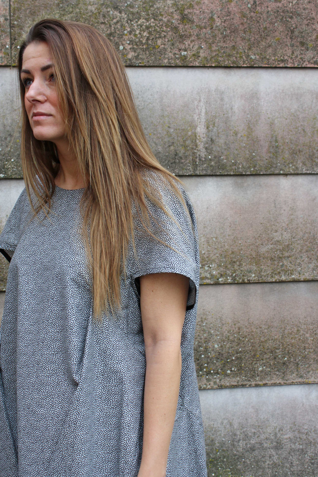Petra Dress Grey Dot