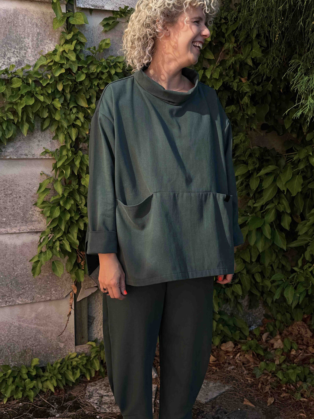 Ancher Blouse Bottle Green