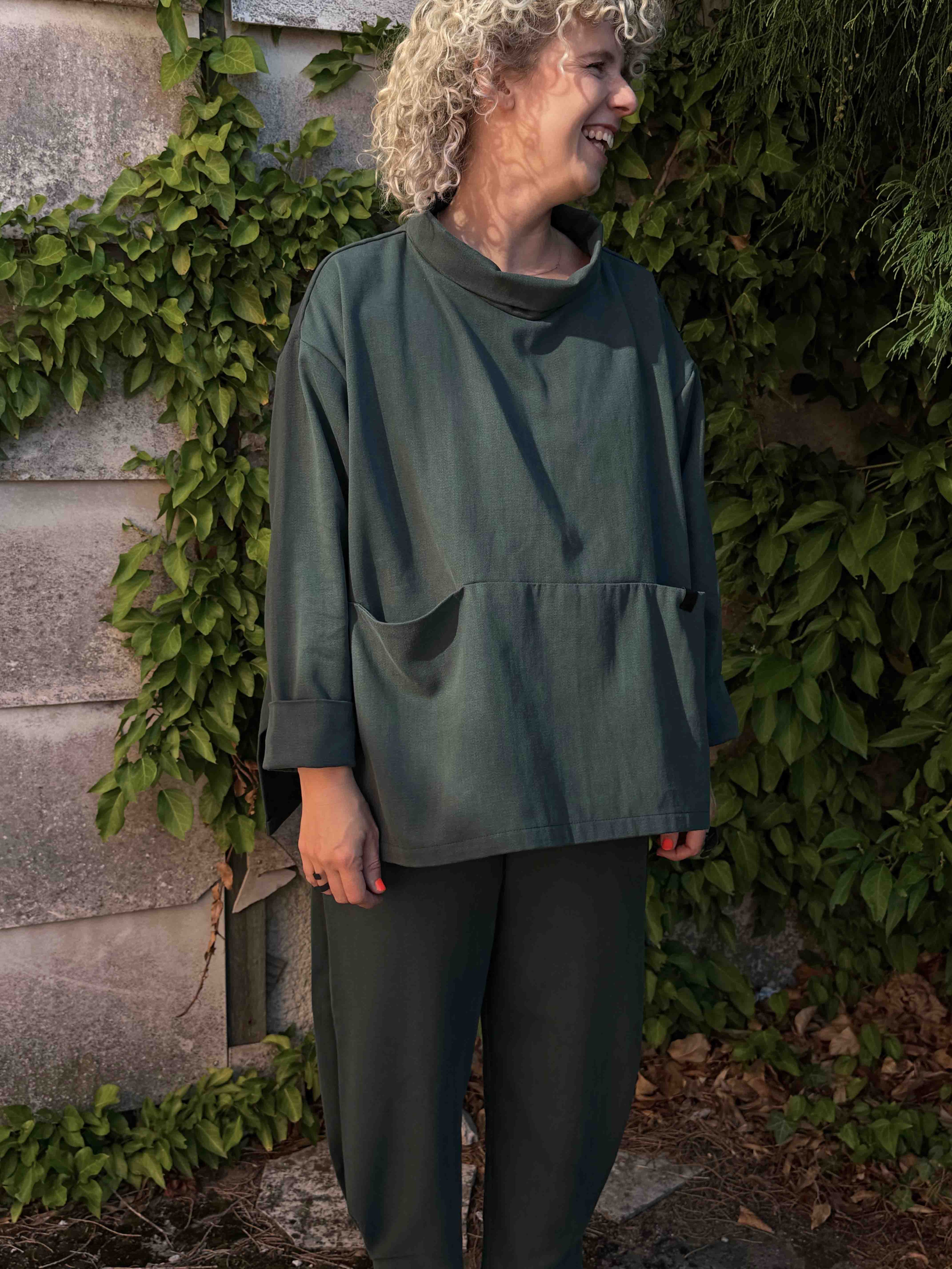 Ancher Blouse Bottle Green