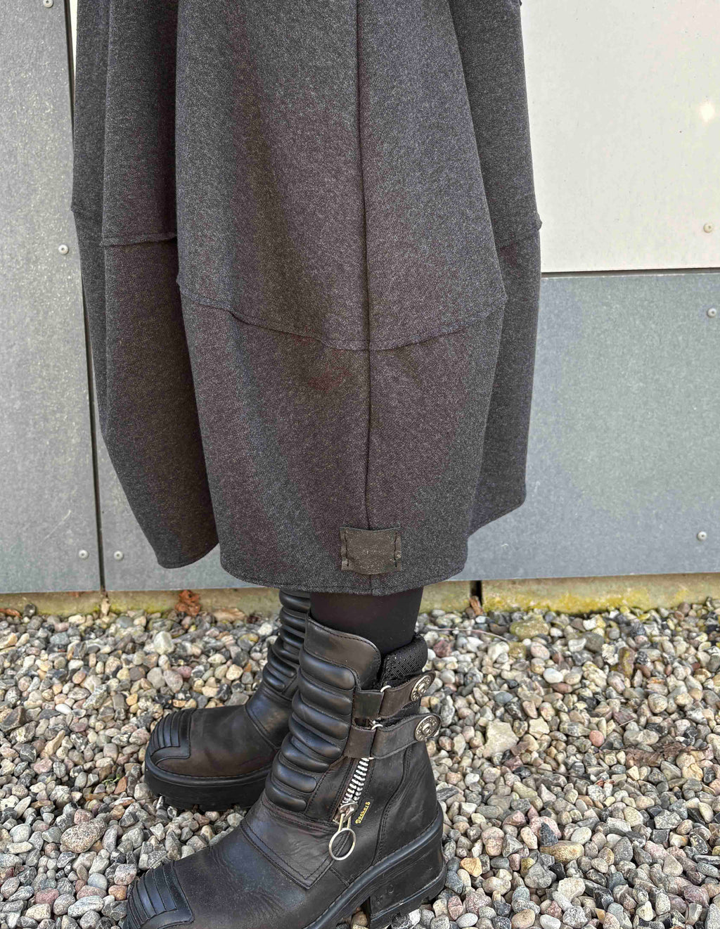 Esme Cotton Knit Skirt Dark Grey