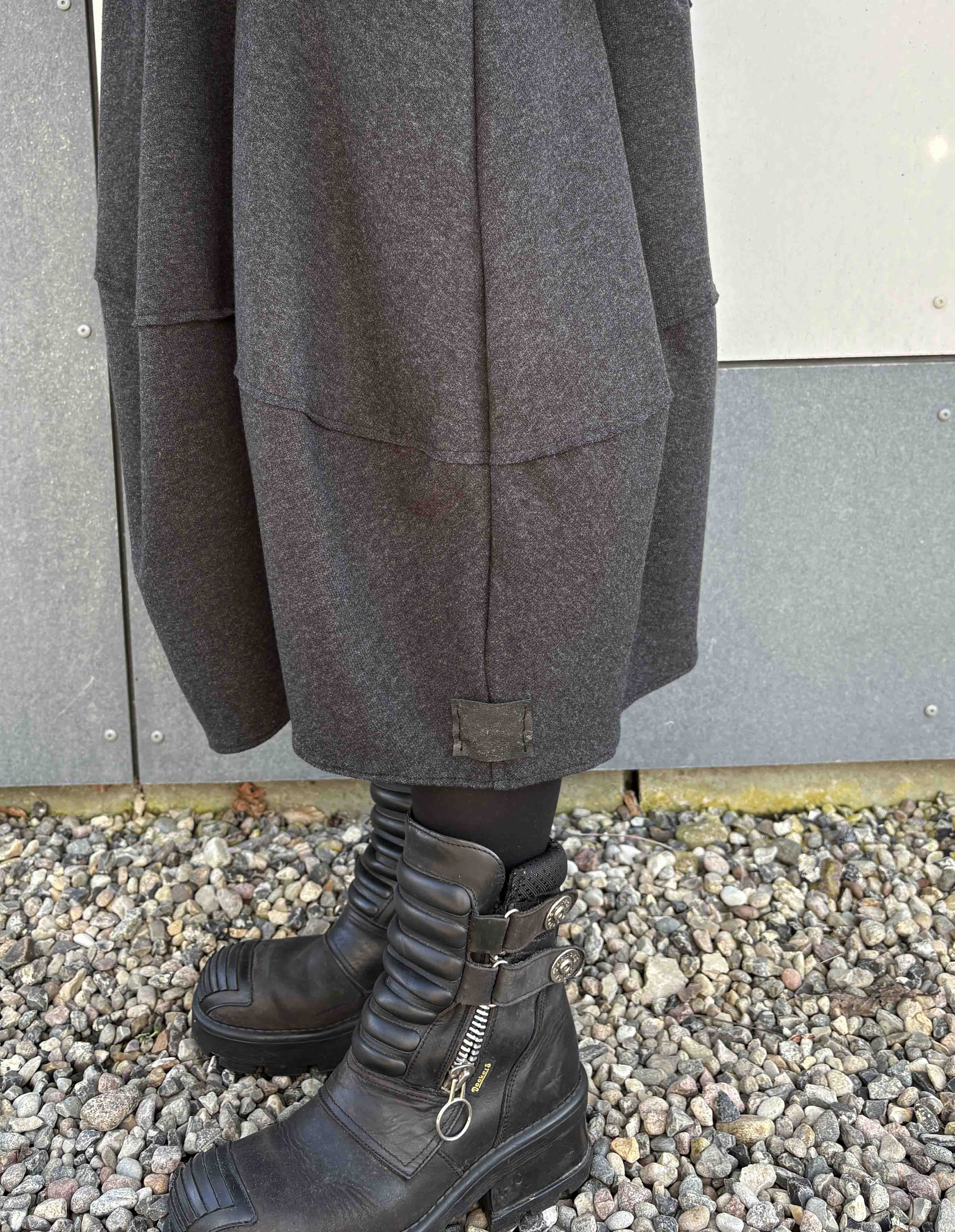 Esme Cotton Knit Skirt Dark Grey