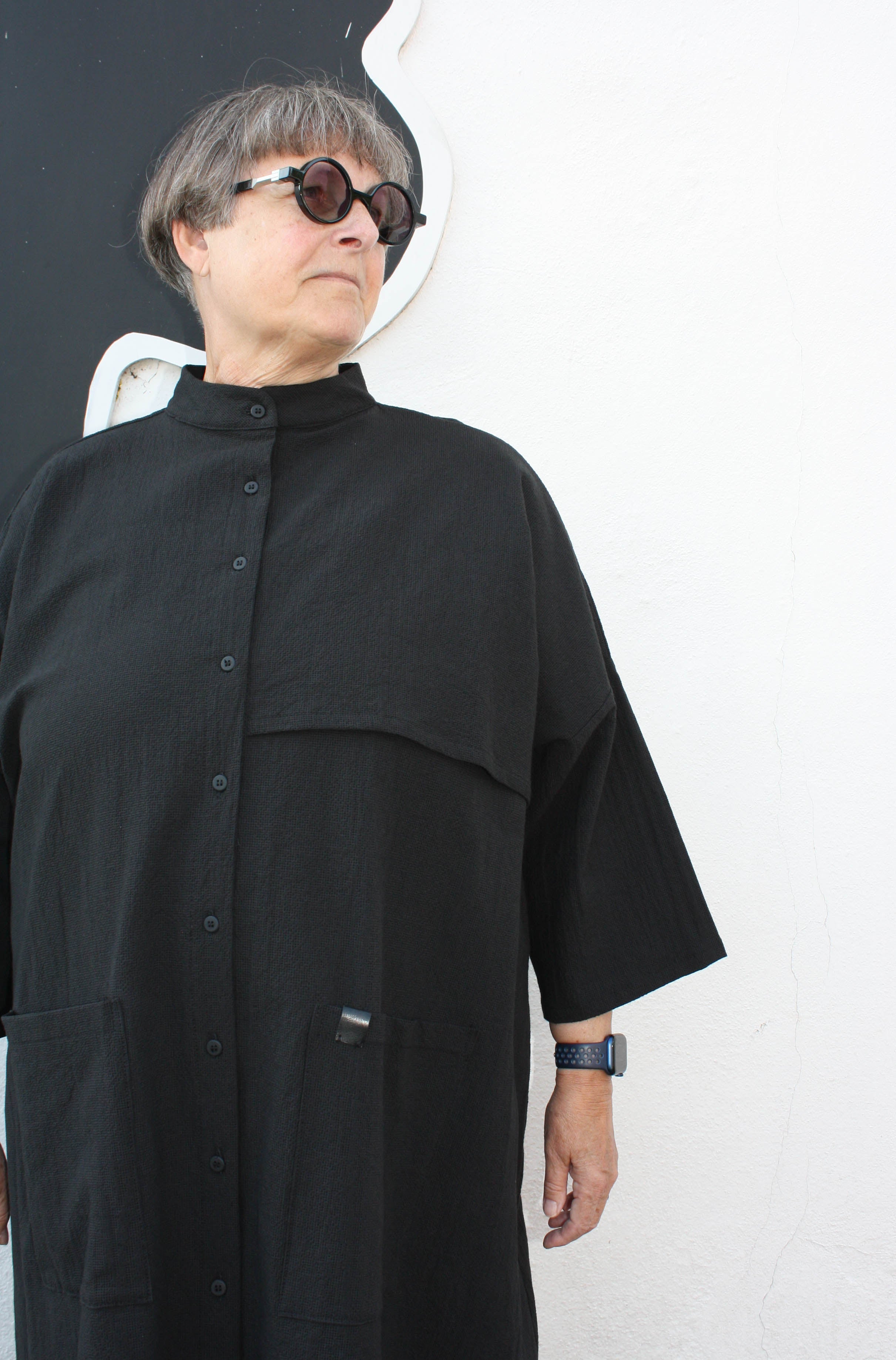 Punch Dress Black Tencel