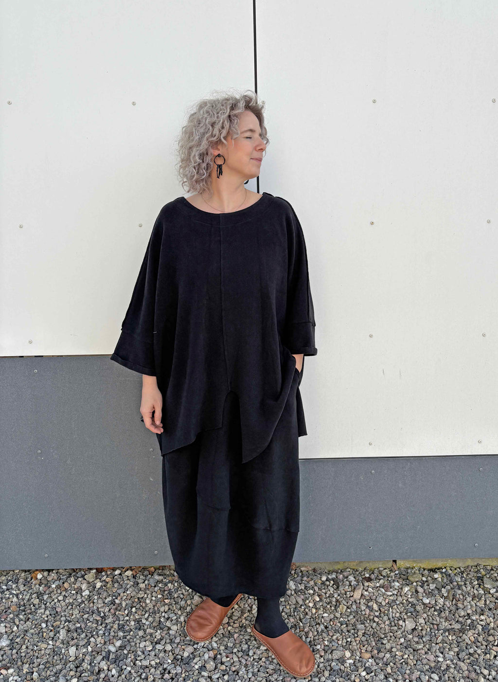 Split Cotton Knit Black