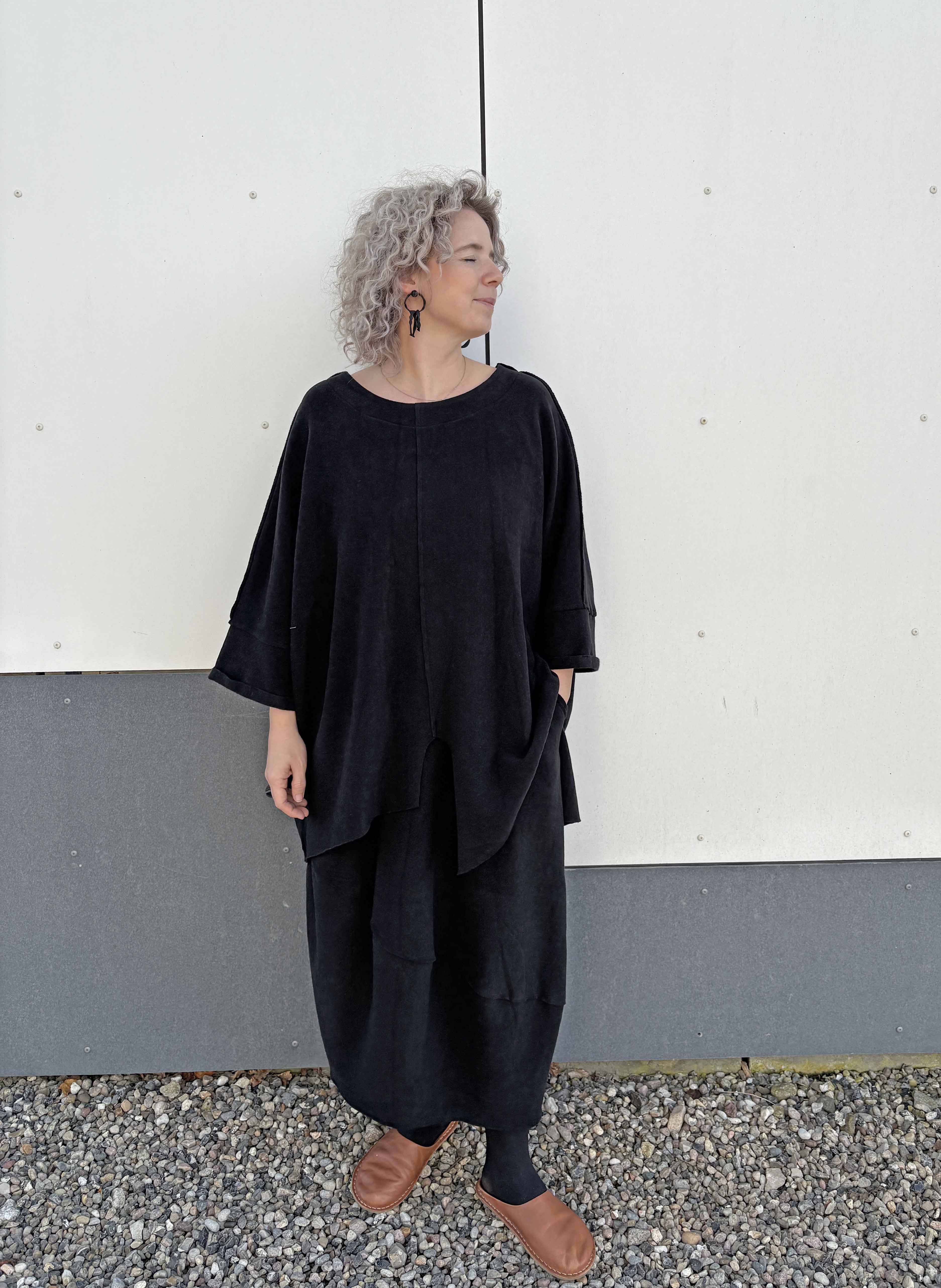 Split Cotton Knit Black