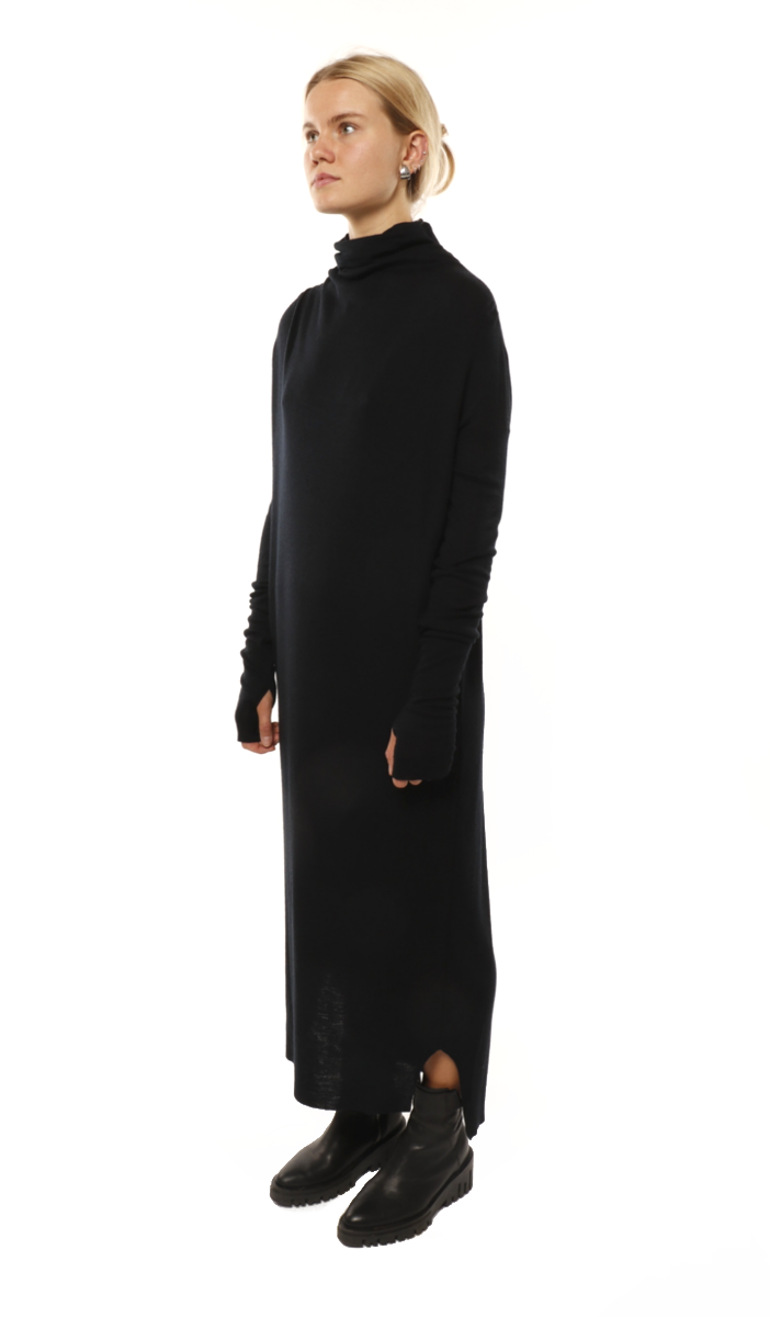 Long Turtle Wool Dress